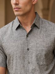 Grey Cotton Casual Shirt For Men - SF_783Grey_S