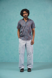 Grey Printed Casual Shirt - SF_909Grey_S