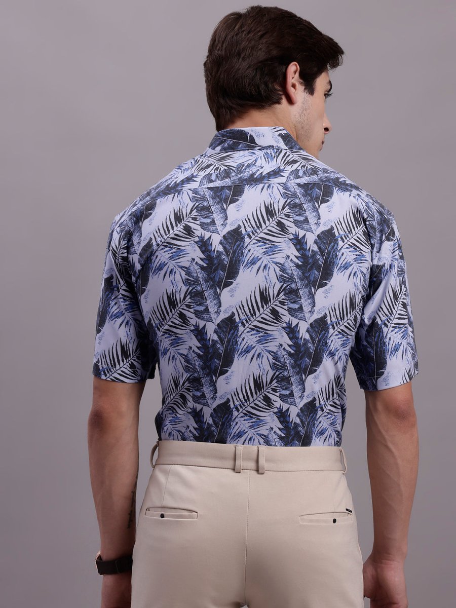 Grey Printed Party Shirt for Men - SF_885Grey_S