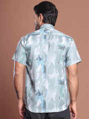 Grey Printed Party Shirt for Men - SF_9039Grey_S