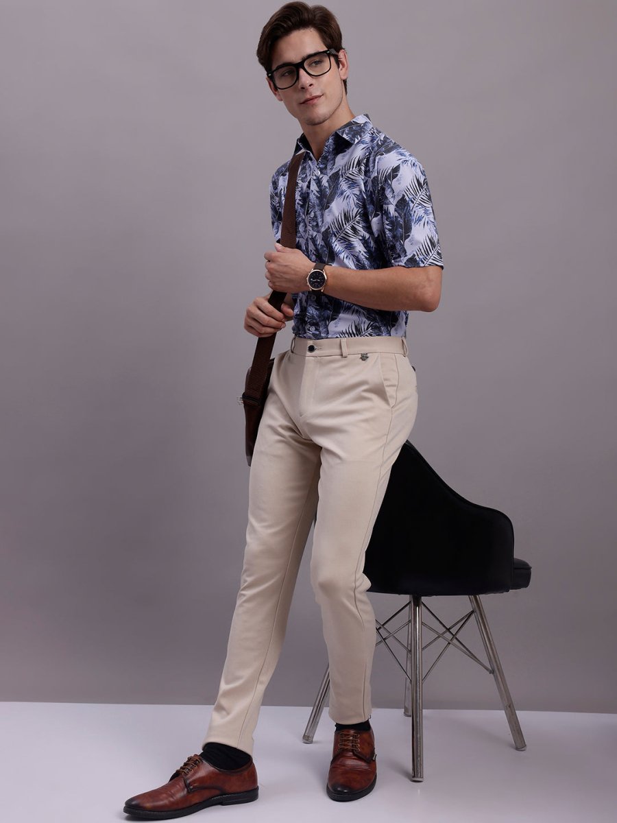 Grey Printed Party Shirt for Men - SF_885Grey_S