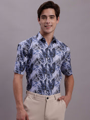 Grey Printed Party Shirt for Men - SF_885Grey_S