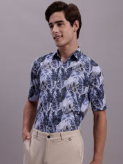 Grey Printed Party Shirt for Men - SF_885Grey_S