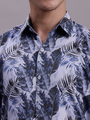 Grey Printed Party Shirt for Men - SF_885Grey_S