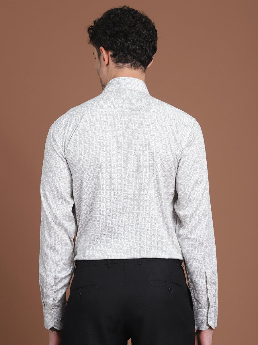 Grey Printed Stylish Shirt for Men - SF_9028Grey_S