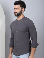 Grey Self Design Cotton Formal Shirt for Men - SF_963Grey_S