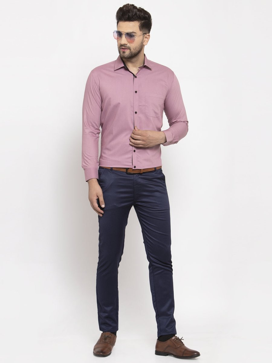 Indian Needle Magenta Formal Shirt with black detailing - SF_411Magenta_S