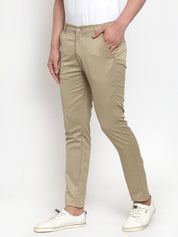 Indian Needle Men Beige Slim Fit Formal Trousers - FGP_253Beige_30