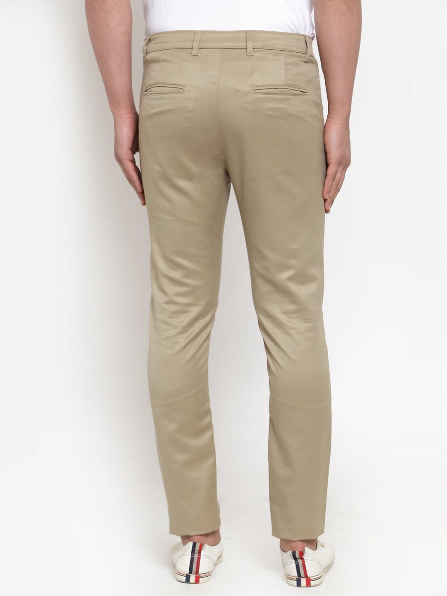Indian Needle Men Beige Slim Fit Formal Trousers - FGP_253Beige_30