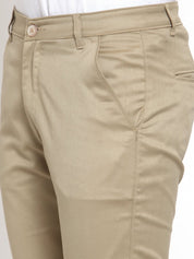 Indian Needle Men Beige Slim Fit Formal Trousers - FGP_253Beige_30