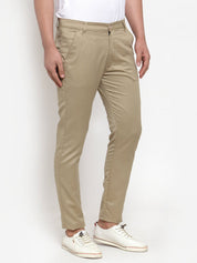 Indian Needle Men Beige Slim Fit Formal Trousers - FGP_253Beige_30