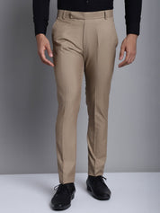Indian Needle Men's Beige Tapered Fit Formal Trousers - FGP_275Beige_30
