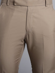 Indian Needle Men's Beige Tapered Fit Formal Trousers - FGP_275Beige_30