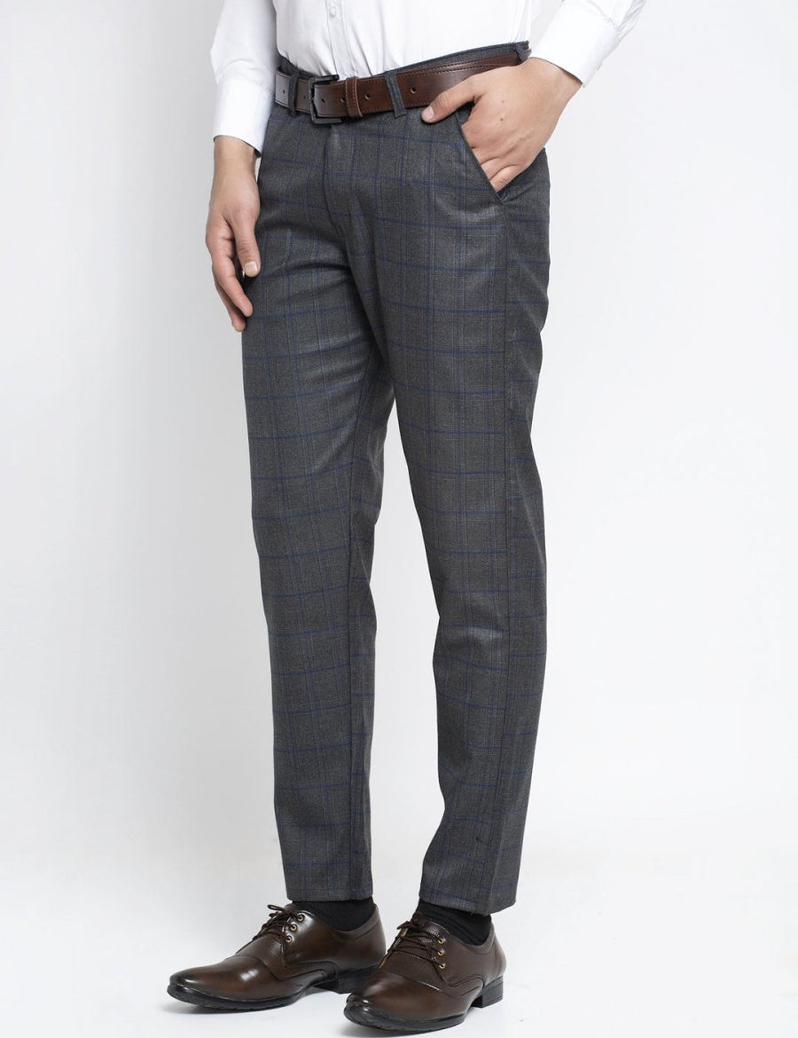 Indian Needle Men's Black Formal Trousers - FGP_261Black_30