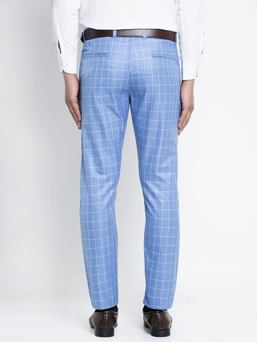 Indian Needle Men's Blue Formal Trousers - FGP_260Light-Blue_30
