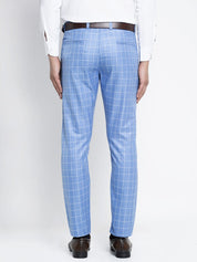 Indian Needle Men's Blue Formal Trousers - FGP_260Light-Blue_30
