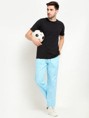 Indian Needle Men's Blue Linen Cotton Track Pants - JOG_021Sky_28