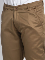 Indian Needle Men's Brown Tapered Fit Formal Trousers - FGP_253Brown_30