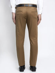 Indian Needle Men's Brown Tapered Fit Formal Trousers - FGP_253Brown_30