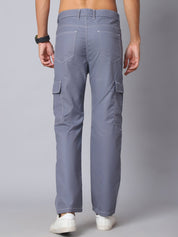 Indian needle Men's Casual Cotton Blend Solid Cargo Pants - KGP_156Light-Grey_30