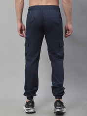 Indian Needle Men's Casual Cotton Solid Cargo Pants - KGP_155Navy_30