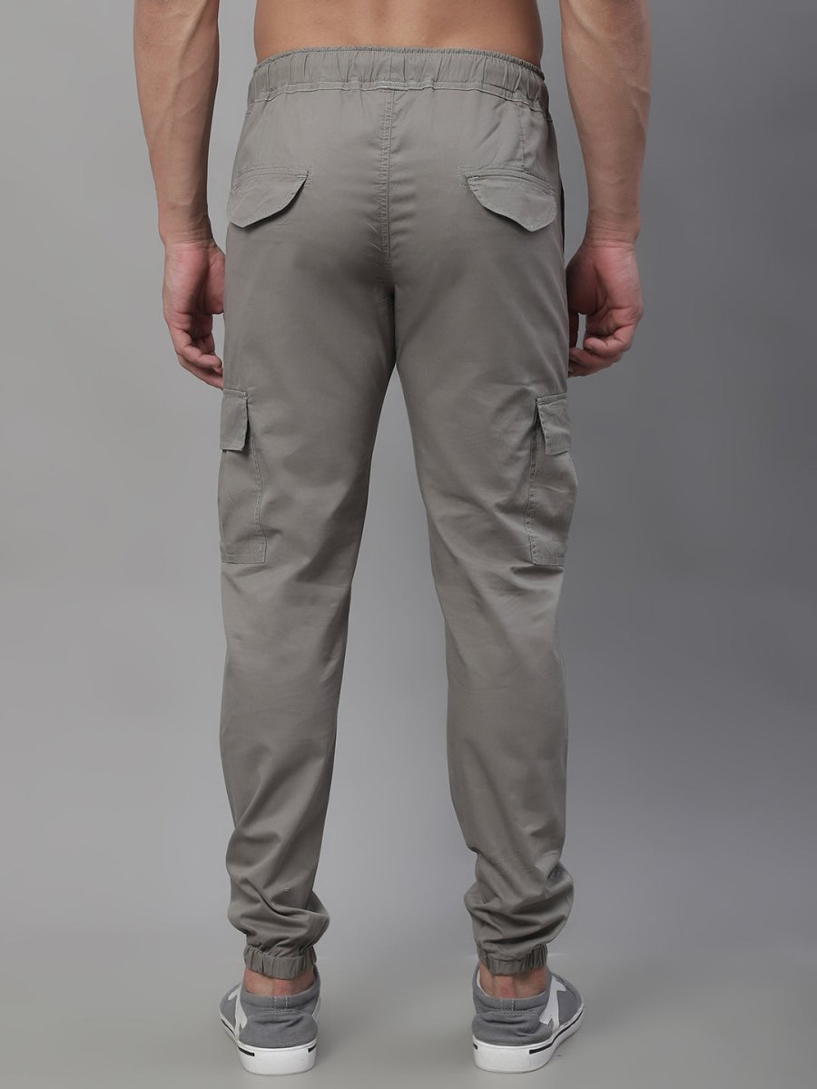 Indian Needle Men's Casual Cotton Solid Cargo Pants - KGP_155Light-Grey_30