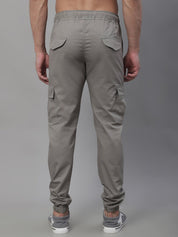 Indian Needle Men's Casual Cotton Solid Cargo Pants - KGP_155Light-Grey_30