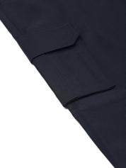Indian Needle Men's Casual Cotton Solid Cargo Pants - KGP_154Navy-Blue_30