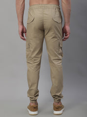 Indian Needle Men's Casual Cotton Solid Cargo Pants - KGP_155Beige_30