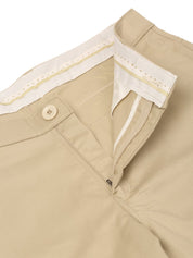 Indian Needle Men's Casual Cotton Solid Cargo Pants - KGP_154Cream_30