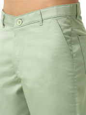 Indian Needle Men's Casual Cotton Solid Shorts - SGP_153Pista-Green_30