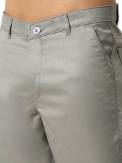 Indian Needle Men's Casual Cotton Solid Shorts - SGP_153Light-Grey_30