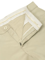 Indian Needle Men's Casual Cotton Solid Shorts - SGP_153Cream_30