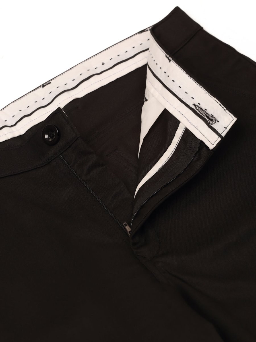 Indian Needle Men's Casual Cotton Solid Shorts - SGP_153Black_30