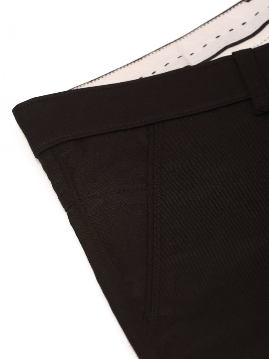 Indian Needle Men's Casual Cotton Solid Shorts - SGP_153Black_30