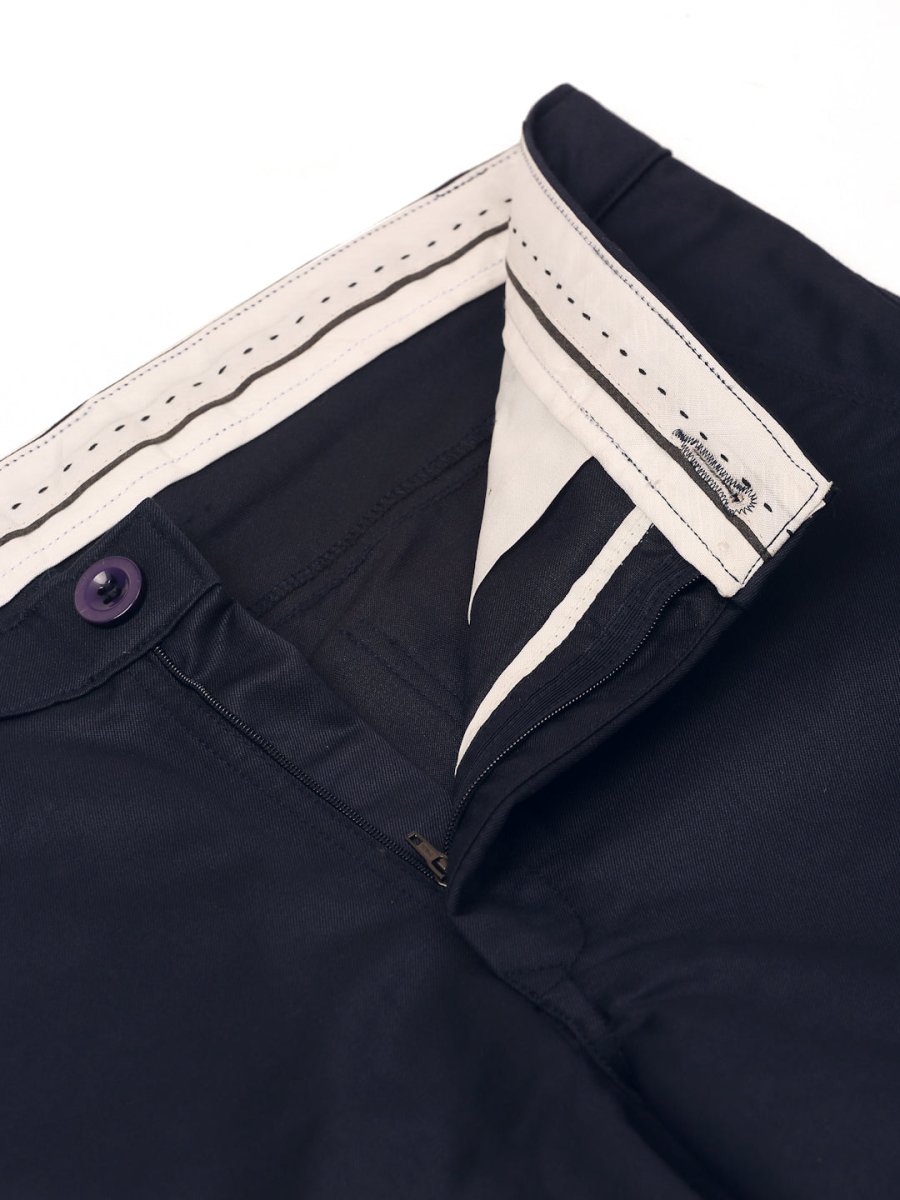 Indian Needle Men's Casual Cotton Solid Shorts - SGP_153Navy_30