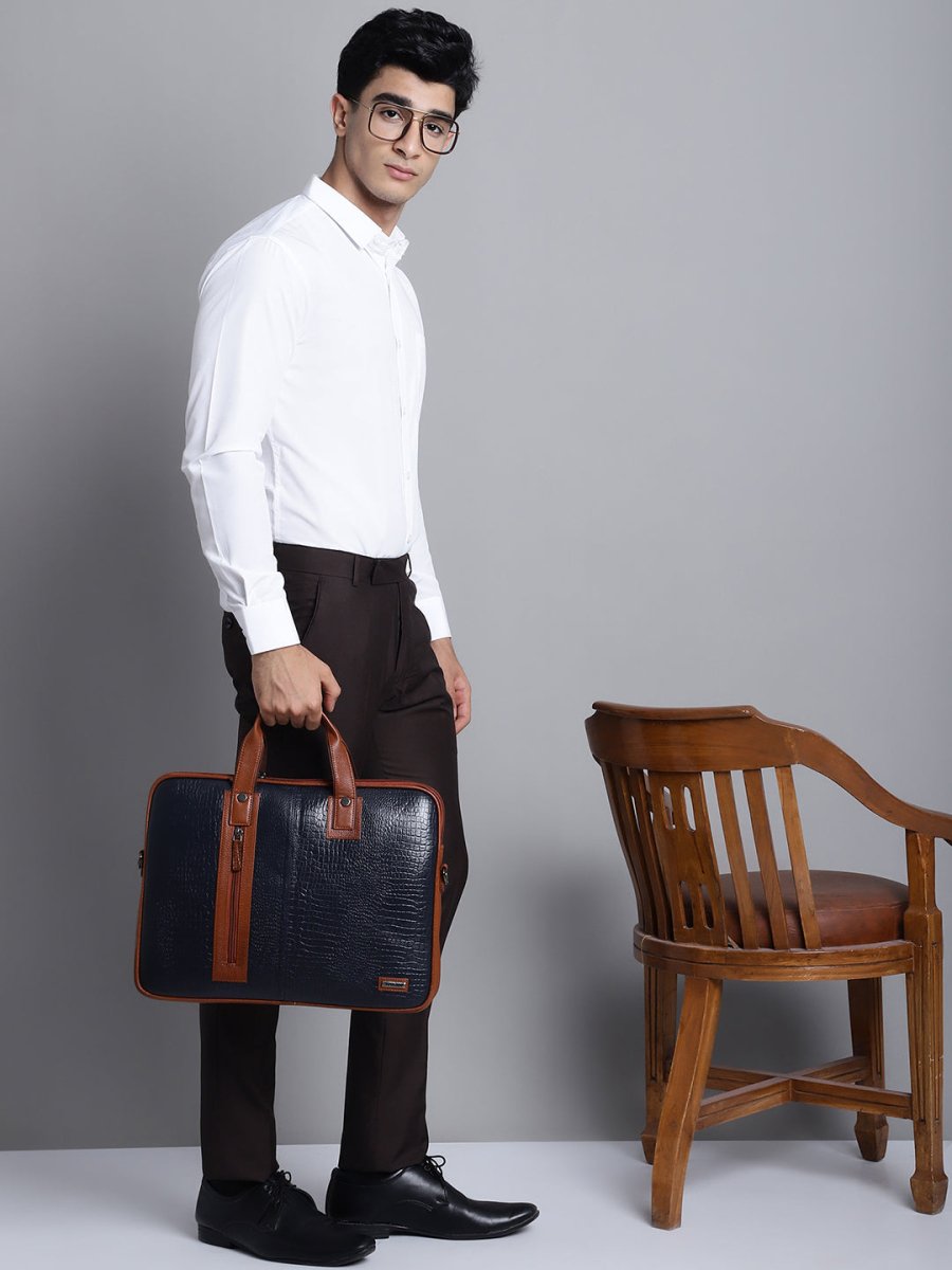 Indian Needle Men's Coffee Tapered Fit Formal Trousers - FGP_275Coffee_30