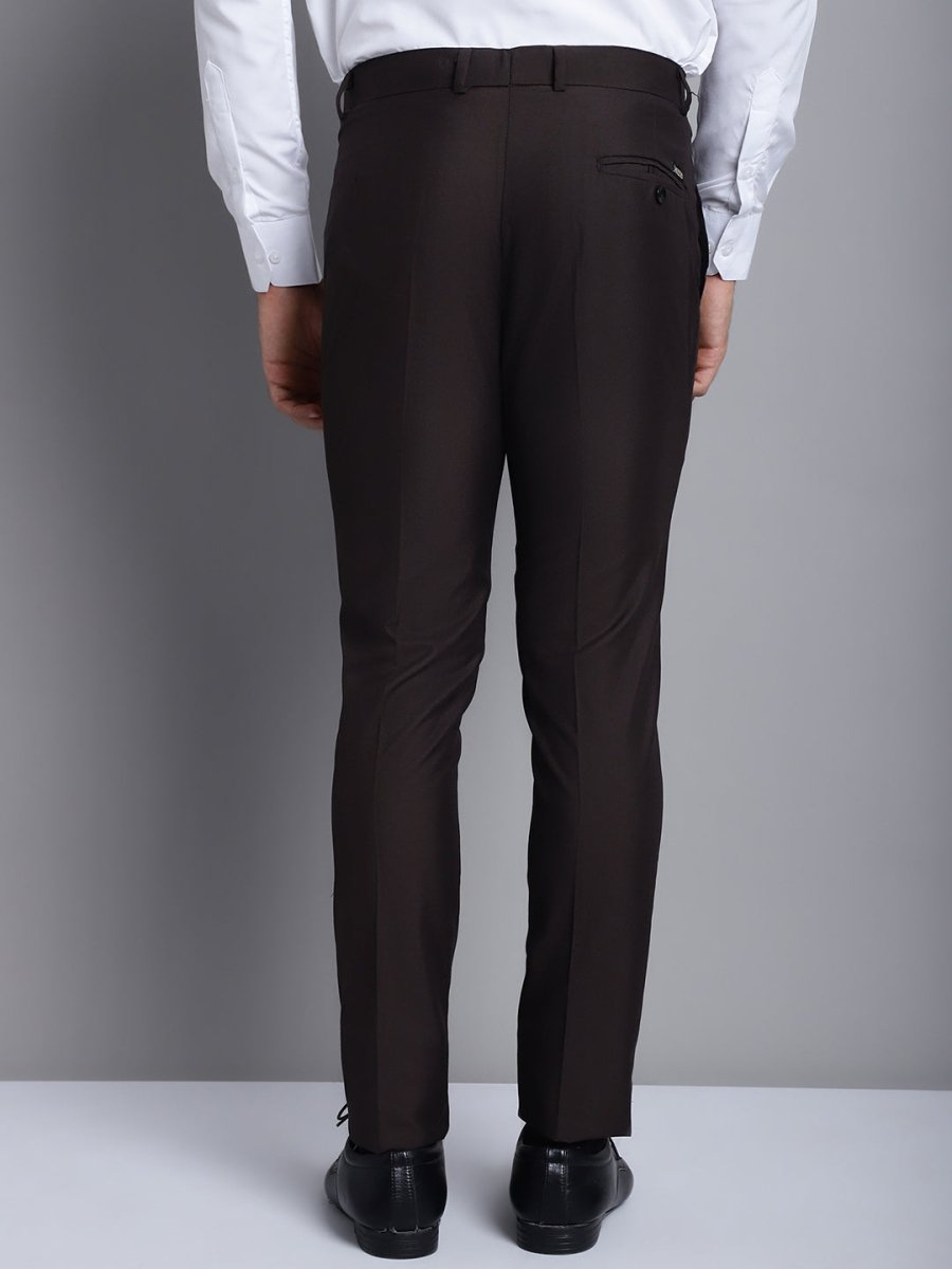 Indian Needle Men's Coffee Tapered Fit Formal Trousers - FGP_275Coffee_30