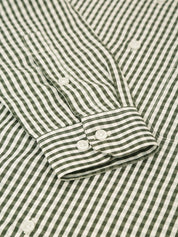 Indian Needle Men's Cotton Checked Button Down Collar Formal Shirts - SF_810Black_S