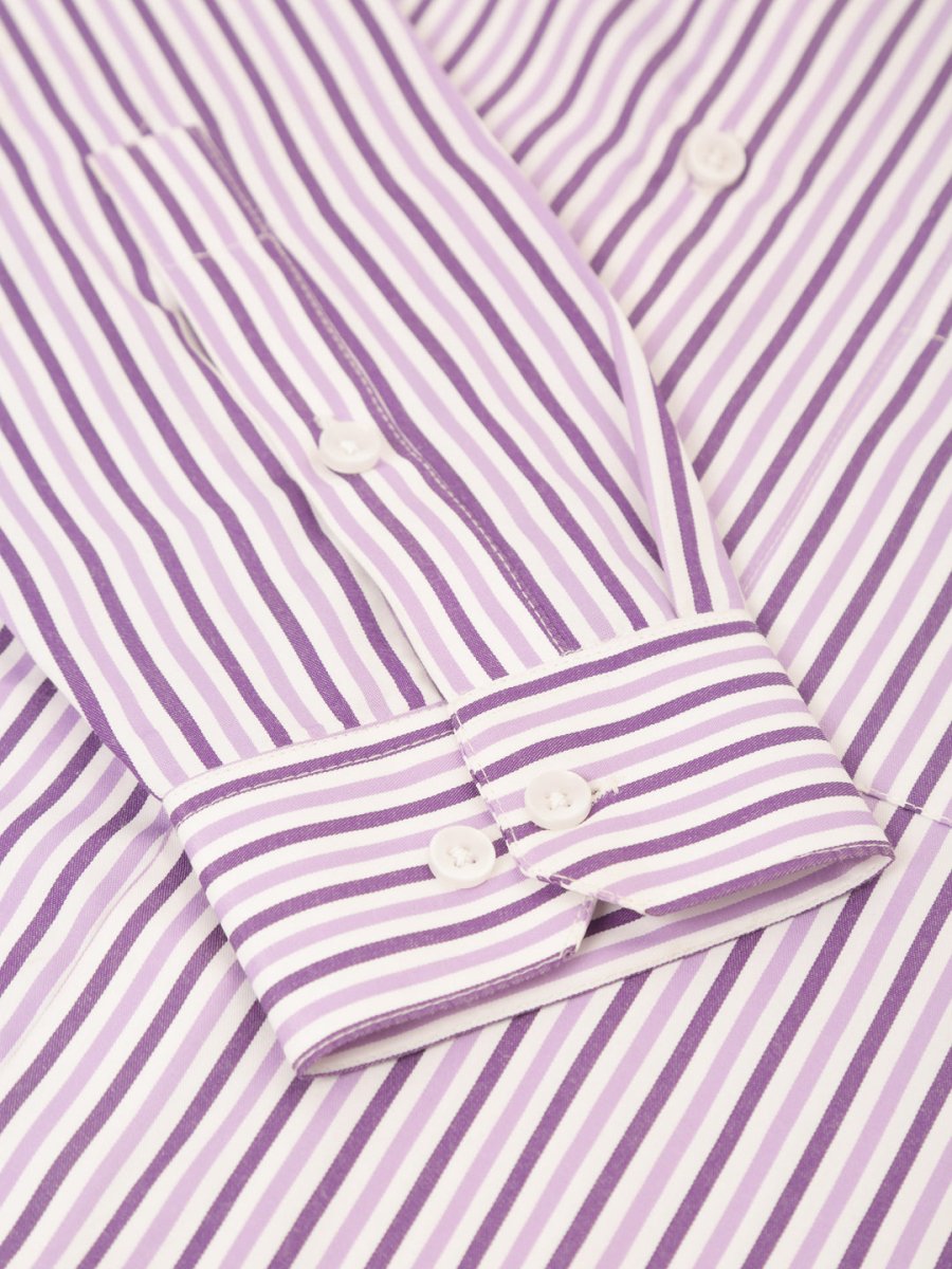 Indian Needle Men's Cotton Checked Button Down Collar Formal Shirts - SF_809Purple_S