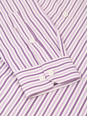 Indian Needle Men's Cotton Checked Button Down Collar Formal Shirts - SF_809Purple_S