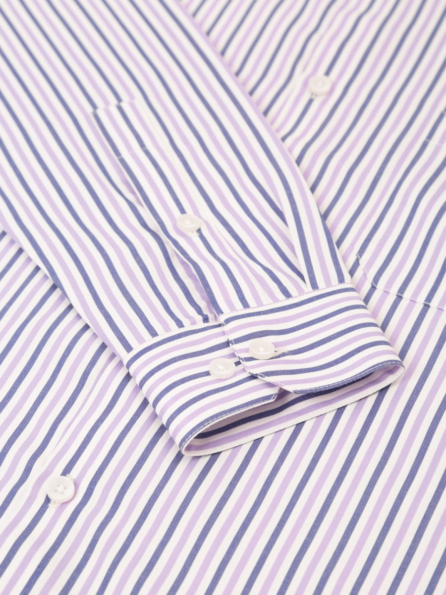 Indian Needle Men's Cotton Checked Button Down Collar Formal Shirts - SF_809Voilet_S