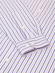 Indian Needle Men's Cotton Checked Button Down Collar Formal Shirts - SF_809Voilet_S