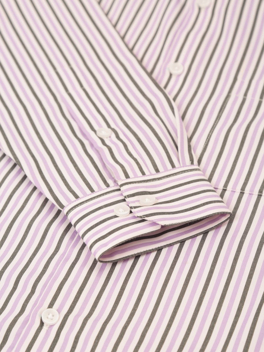 Indian Needle Men's Cotton Checked Button Down Collar Formal Shirts - SF_809Light-Purple_S