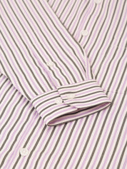 Indian Needle Men's Cotton Checked Button Down Collar Formal Shirts - SF_809Light-Purple_S
