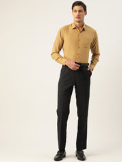 Indian Needle Men's Cotton Checked Formal Shirts - SF_804Mustard_S