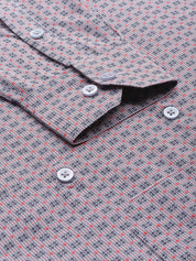Indian Needle Men's Cotton Micro Checked Formal Shirts - SF_802Grey_S