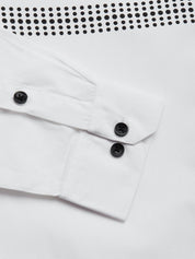Indian Needle Men's Cotton Printed Formal Shirts - SF_805White_S