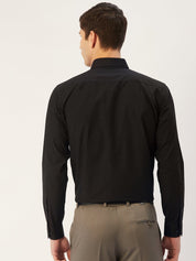 Indian Needle Men's Cotton Printed Formal Shirts - SF_807Black_S