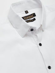 Indian Needle Men's Cotton Printed Formal Shirts - SF_806White_S
